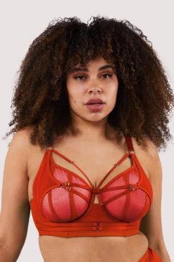 Playful Promises New In Eddie Red Crossover Wrap Bra