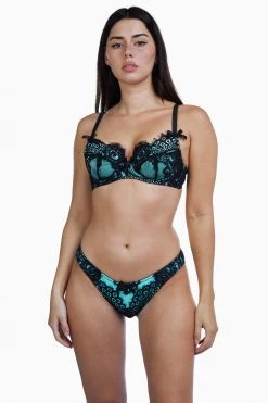 Playful Promises Jaquelina Mint Contrast Plunge Bra Bras