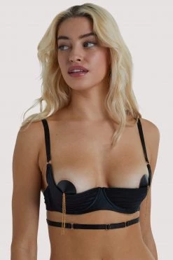 Playful Promises Sacha Black Quarter Cup Bra