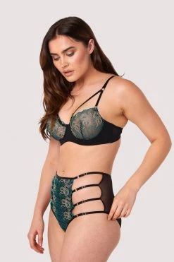 Playful Promises Dakota Green & Gold Snake Bra
