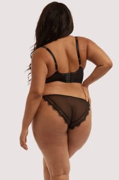 Playful Promises Melina Black Longline Plunge Bra