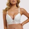 Playful Promises Melina Ivory Longline Plunge Bra