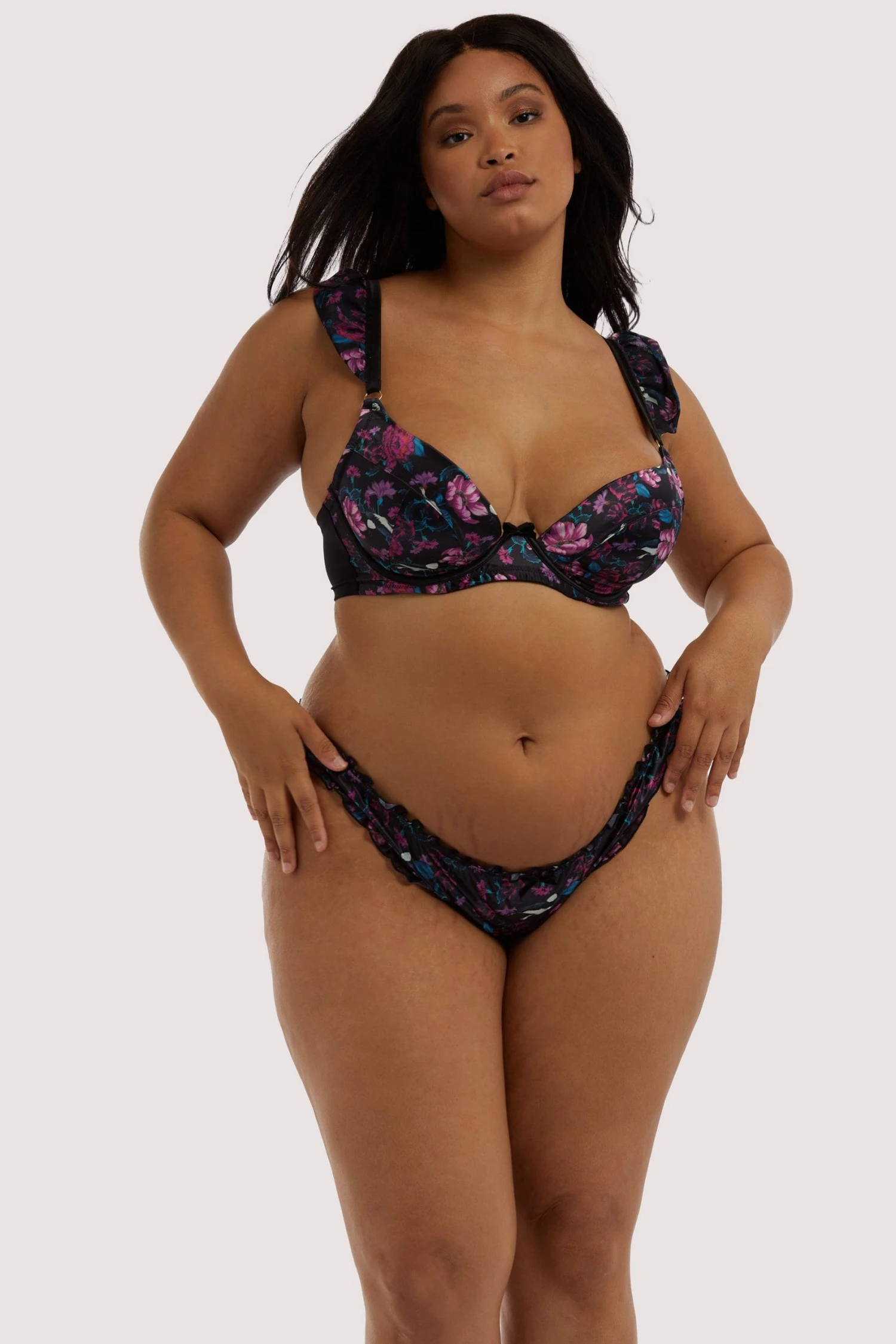 Playful Promises Bras Noriko Crane Print Plunge Bra 15 Playful Promises Bras Noriko Crane Print Plunge Bra