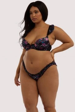 Playful Promises Bras Noriko Crane Print Plunge Bra 34 Playful Promises Bras Noriko Crane Print Plunge Bra