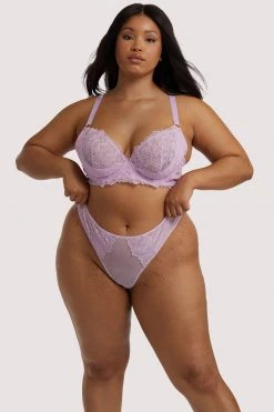 Playful Promises New In Bras Lila Lilac Plunge Bra