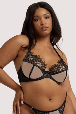 Playful Promises New In Bras Anaise Black Racer Back Balcony Bra