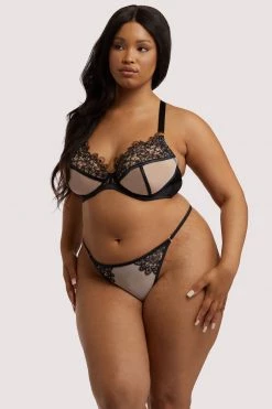 Playful Promises New In Bras Anaise Black Racer Back Balcony Bra