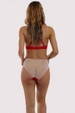 Playful Promises Anaise Red Racer Back Balcony Bra New In