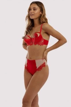 Playful Promises Anaise Red Quarter Cup Bra New In