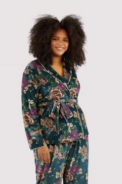 Playful Promises Printed Velvet PJ Set