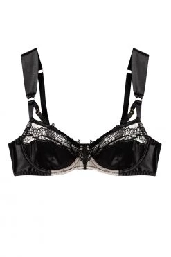 Playful Promises New In Wren Black Lace And Illusion Mesh Bra