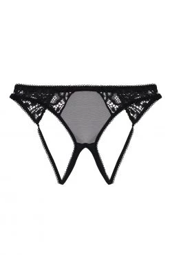 Playful Promises Playful Promises Black Lace And Mesh Ouvert Brief