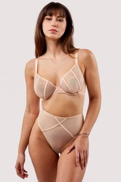 Playful Promises New In Nola Toffee Diamante Studded Bra