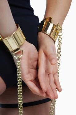 Regalia Chain Detail Cuffs Gold 9 Regalia Chain Detail Cuffs Gold
