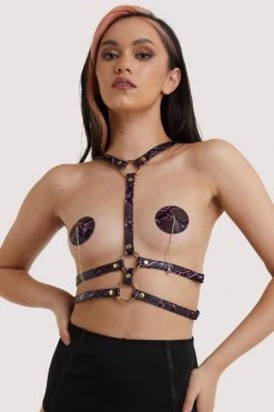 Regalia New In Accessories Chest Harness Purple Snake