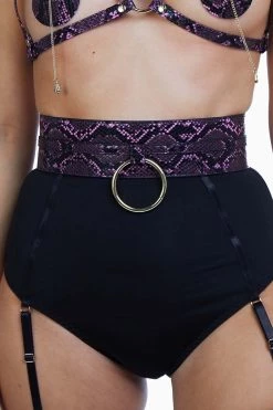 Regalia New In Accessories Ring Detail Belt Purple Snake