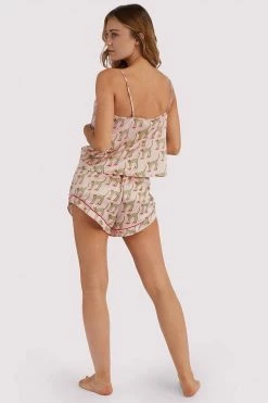 Playful Promises Bouffants Recycled Pink Cheeta Recycled Cami Nightwear 17 Playful Promises Bouffants Recycled Pink Cheeta Recycled Cami Nightwear