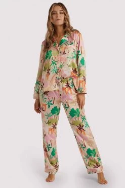 Playful Promises Nightwear Alja Horvat Recycled Abstract Satin Trousers