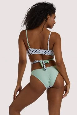 Luxe Palm Swimwear Contrast Green Hipster Briefs
