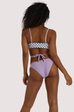 Luxe Palm Contrast Purple Hipster Briefs Swimwear