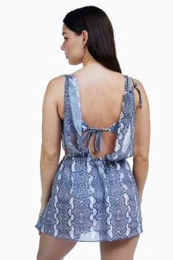 Luxe Palm Beach Snake Print Split Dress Swimwear 17 Luxe Palm Beach Snake Print Split Dress Swimwear