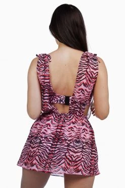 Swimwear Luxe Palm Beach Tiger Print Split Dress