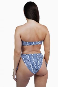 Luxe Palm Swimwear Snake Bow Tie Bandeau