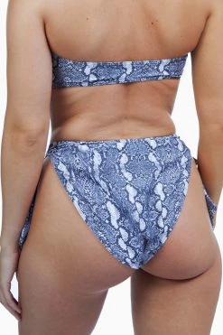 Luxe Palm Snake Bow Tie High Leg Brief Swimwear