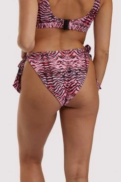 Luxe Palm High Leg Bikini Bottom Swimwear