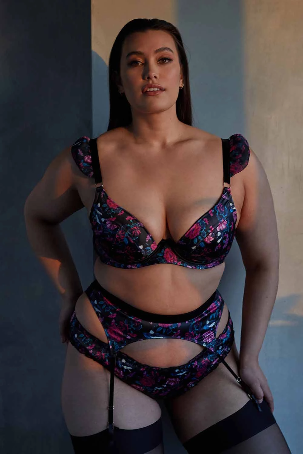 Playful Promises Bras Noriko Crane Print Plunge Bra 5 Playful Promises Bras Noriko Crane Print Plunge Bra