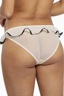 Playful Promises Knickers Monica Ribbon Slot Brief Peach Core