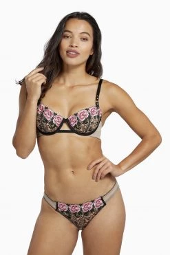 Playful Promises Katy Rose Embroidered Brazilian