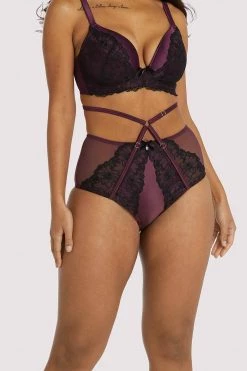 Playful Promises Muriel Purple High Waist Brief