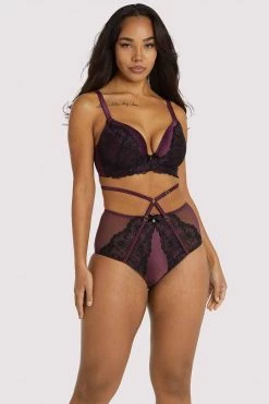 Playful Promises Muriel Purple High Waist Brief
