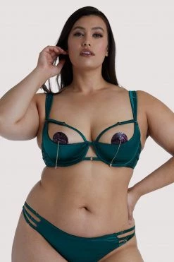 Playful Promises Ava 1/4 Cup Green Bra