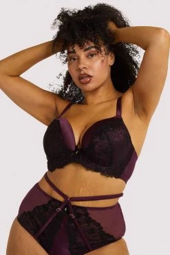 Playful Promises Bras Muriel Purple Plunge Bra