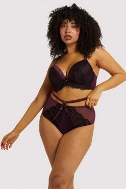 Playful Promises Muriel Purple High Waist Brief
