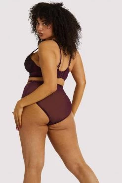 Playful Promises Muriel Purple High Waist Brief