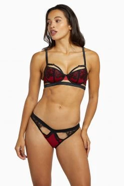 Playful Promises Tasmin Ruby Lace Brazilian Brief Knickers