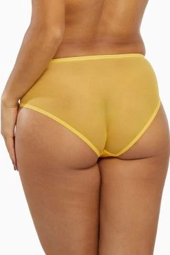 Playful Promises Knickers Vivienne Mustard Net Satin And Lace High Waist Brief 18 Playful Promises Knickers Vivienne Mustard Net Satin And Lace High Waist Brief