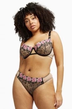 Playful Promises Katy Rose Embroidered Brazilian