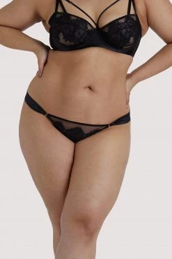 Playful Promises Knickers Anneliese Black Lace Brazilian Brief