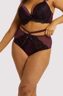 Playful Promises Muriel Purple High Waist Brief