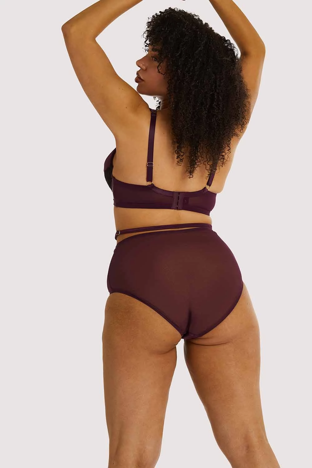 Playful Promises Muriel Purple Lace Quarter Cup Bra 14 Playful Promises Muriel Purple Lace Quarter Cup Bra