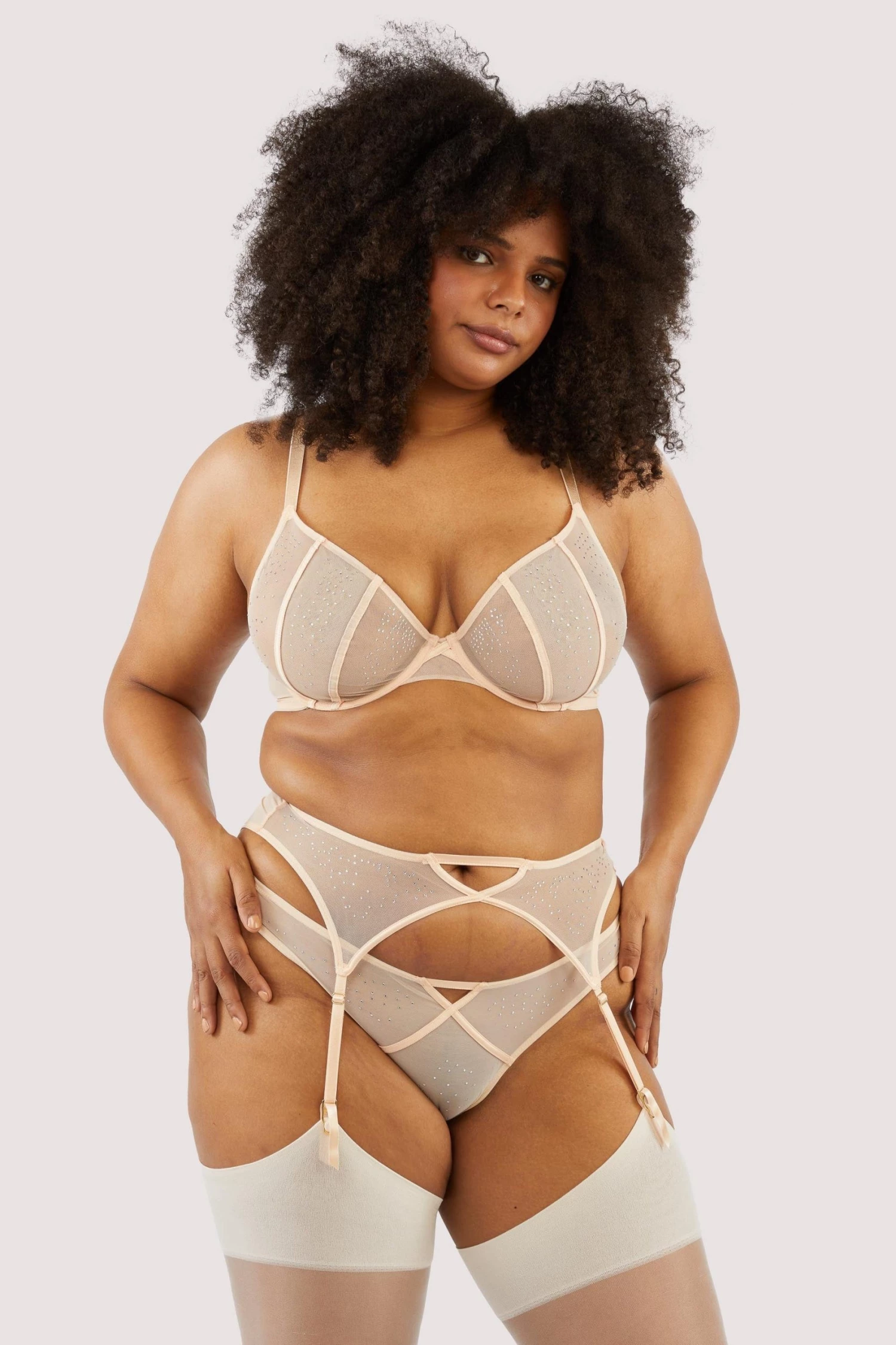 Playful Promises New In Nola Toffee Diamante Studded Suspender 11 Playful Promises New In Nola Toffee Diamante Studded Suspender