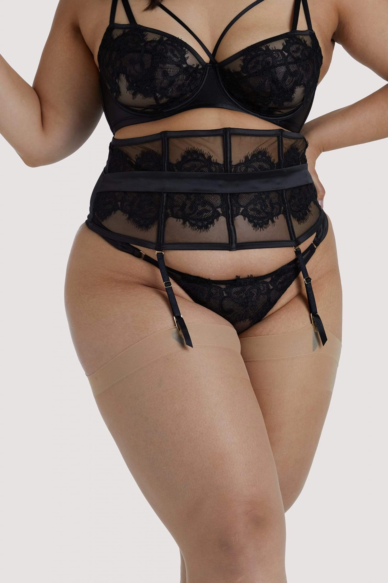 Playful Promises Anneliese Black Lace Waspie 7 Playful Promises Anneliese Black Lace Waspie