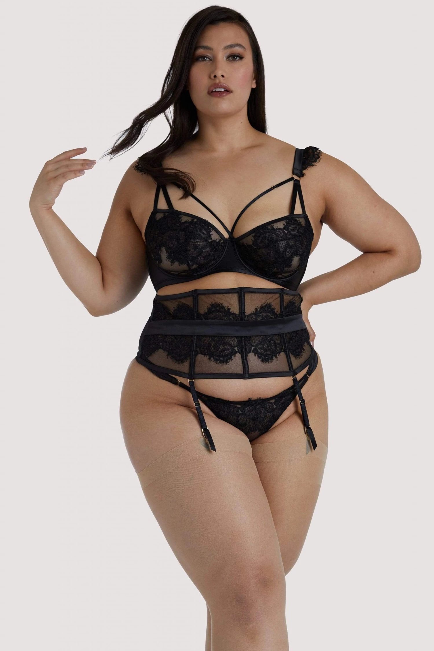 Playful Promises Anneliese Black Lace Waspie 8 Playful Promises Anneliese Black Lace Waspie