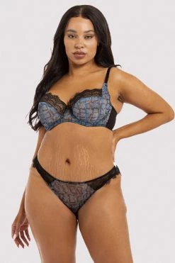 Deja Day Rosalyn Lilac Snake Brazilian Brief