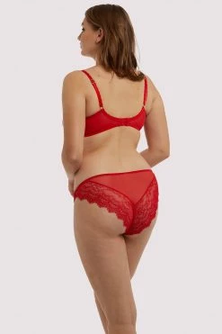 Deja Day Rosalyn Red Balcony Bra