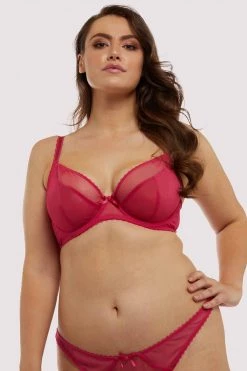 Deja Day New In Bras Grace Hot Pink Mesh Bra